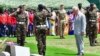 Britain's King Charles III prepares to lay a wreath, during a visit to Kariokor World War II Commonwealth Cemetery in Nairobi, Kenya, Nov. 1, 2023, in honor of Kenyans who fought alongside the British in the two world wars.