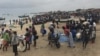 Venda de peixe nujma praia de Benguela