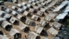 Tents set up for Palestinians displaced by the Israeli bombardment of the Gaza Strip are seen in Khan Younis on Oct. 19, 2023. 