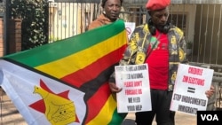 Zimbabweans in South Africa Peacefully Protesting At the Zimbabwean Consulat