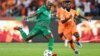 Match d'ouverture entre la Côte d'Ivoire et la Guinée-Bissau au stade olympique Alassane Ouattara à Ebimpe, Abidjan, le 13 janvier. 2024.