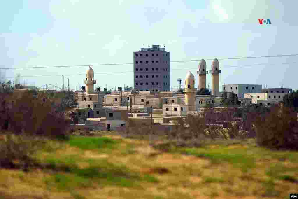 Little Gaza vista desde la distancia el 27 de noviembre de 2023. El área de entrenamiento se encuentra en suroeste de Israel. 
