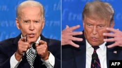 Džo Bajden i Donald Tramp tokom debate uoči izbora 2020. (Foto: im WATSON and SAUL LOEB / AFP)