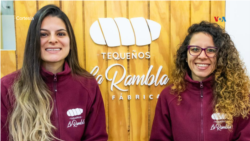 Las periodistas venezolanas Oroyelix Lozada y Juliedy Guillen son las dueñas de Tequeños La Rambla, en Uruguay.