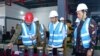 Presiden Jokowi meninjau sekaligus meresmikan pabrik Anoda Baterai Lithium milik PT Indonesia BTR New Energy di Kendal, Jawa Tengah, Rabu (7/8) (biro Setpres)
