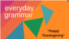 'Happy Thanksgiving'
