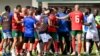 CAN: échauffourée à la fin du match Maroc-RDC