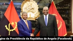 Presidente de Angola, João Lourenço, e secretário de Defesa dos Estados Unidos, Lloyd Austin, Luanda, Angola, 27 setembro 2023