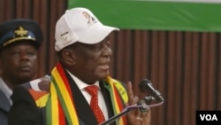 UMongameli Emmerson Dambudzo Mnangagwa, Harare on Aug. 7, 2024. (Columbus Mavhunga/VOA)