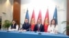 Predsednik vlade Crne Gore Milojko Spajić i ministar finansija Novica Vuković u Podgorici, 7. marta 2024.