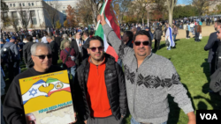حضور ایرانیان در تظاهرات حمایت از اسرائیل؛ واشنگتن دی سی عکس: مایکل لیپین