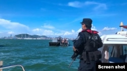 深圳警方海上巡邏-深圳市公安局網站截屏。
