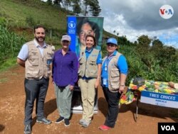 La embajadora de Estados Unidos ante las Agencias de las Naciones Unidas para la Agricultura y la Alimentación, Cindy McCain, (segunda, izq. a der.) resaltó la importancia del empoderamiento de la mujer en las comunidades.