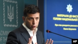 Le Le président de l' Ukraine Volodymyr Zelensky à Kieve le 23 juillet, 2019.