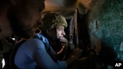 Ukraina rahbari Volodimir Zelenskiy Ukraina sharqida, fevral, 2022 