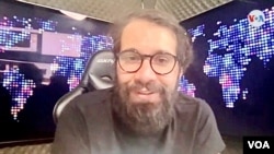 Captura de pantalla de la entrevista con el streamer chileno Nicolás Copano, quien ha tenido gran alcance de cubrimiento del conflicto entre Rusia y Ucrania. [Foto: Fabiola Chambi]