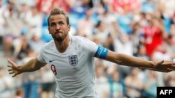 Harry Kane lors de son 2e but contre le Panama, le 24 juin 2018