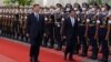 中国国家主席习近平2023年1月4日为到访的菲律宾总统小马科斯举行欢迎仪式。（路透社转发）