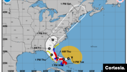 La tormenta tropical Nicole se fortalece rumbo a Florida. NHC