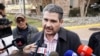 Juan Sebastián Chamorro, uno de los 222 presos políticos liberados de Nicaragua, habla con los periodistas después de llegar a Estados Unidos en el Aeropuerto Internacional Dulles cerca de Washington, el 9 de febrero de 2023. REUTERS/Kevin Lamarque