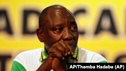 Cyril Ramaphosa, nouveau patron de l'ANC, le 18 décembre 2017.