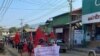လွတ်လပ်ရေးနေ့ ကချင် ဖားကန့် မှာ စစ်အာဏာရှင်ဆန့်ကျင်ရေး ချီတက်ဆန္ဒပြ