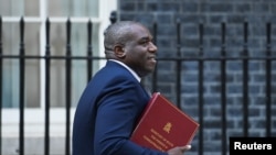 英國外相林德偉在倫敦唐寧街。 資料照