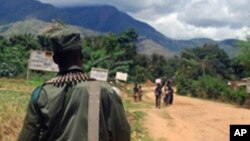 Soldat congolais en patrouille dans le sud-Kivu, le 10 nov. 2009