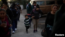 Una de las caravanas de migrantes que partió de El Salvador hacia EE.UU. en marzo de 2019.