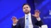 Vis Prezidan Etazini JD Vance pandan Konferans Aksyon Politik Konsevate a (CPAC) nan National Harbor, Maryland, 20 Fevriye 2025.