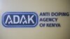Le logo de l'Agence anti-dopage du Kenya (ADAK) à l'extérieur de ses bureaux à Nairobi, 1er novembre 2022. AFP / Simon Maina