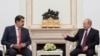 El presidente ruso, Vladimir Putin, a la derecha, se reúne con su homólogo venezolano, Nicolás Maduro, en el Kremlin, en Moscú, el 25 de septiembre de 2019.
