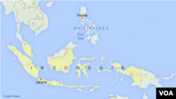 Peta Indonesia, Filipina dan Laut Sulu, yang rentan pembajakan dan penculikan.
