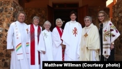 Dianne Willman and fellow Catholic "Priests"