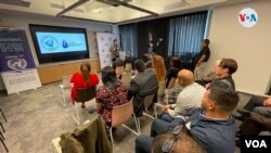 Conferencia de prensa en Nueva York con destacados miembros de organizaciones de derechos humanos que denunciaron la represión contra los miembros de la Iglesia en Nicaragua por oponerse a las políticas del presidente Daniel Ortega. [Foto: VOA / Antoni Belchi]