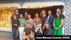 Participantes del Festival Centroamérica Cuenta en Madrid, España, septiembre de 2022.