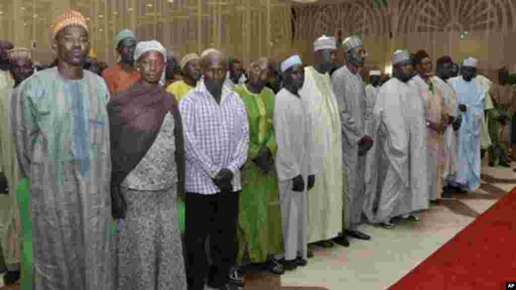 Iyayen ‘yan matan da aka sace a makarantar sakandaren Chibok lokacin da suke ganawa da Goodluck Jonathan, 22 ga Yuli 2014.