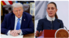 Combo photograph: U.S. president Donald Trump and Mexican president Claudia Sheinbaum (Foto: Reuters)