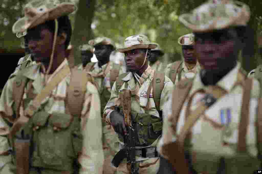 Chadian Brig. Gen. Zakaria Ngobongue said that his soldiers deployed with troops from Niger and had entered Nigeria but he declined to give further details about the ongoing operation, March 9, 2015. 