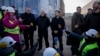 Украинскиот претседател Володимир Зеленски зборуваше за време на брифинг на територија на нуклеарна централа во Украина, 13 февруари 2025 година