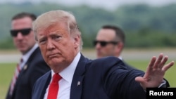 Presiden AS Donald Trump di Morristown, New Jersey, 5 Juli 2019.