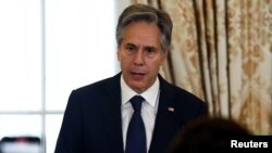 Secretario de Estado de EEUU, Antony Blinken, participa de una recepción en Washington el 29 de junio de 2023.