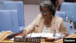 La representante de Estados Unidos ante la ONU, Linda Thomas-Greenfield, en una sesión del Consejo de Seguridad, en agosto de 2021.