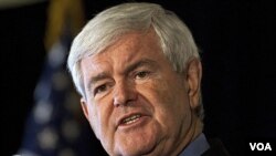El aspirante republicano Newt Gingrich encabeza los sondeos en su partido.