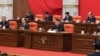 29일 북한 평양에서 김정은 북한 국무위원장이 노동당 중앙위 제8기 11차 전원회의 확대회의에 참석해 발언하고 있다.