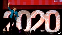 La aspirante presidencial demócrata senadora Elizabeth Warren, demócrata por Massachusetts, en un evento de campaña en Las Vegas, Nevada, el martes 18 de febrero de 2020. Foto: AP.