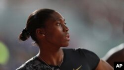 Caster Semenya lors de la ligue de diamant à Doha, Qatar, le 3 mai 2019. 