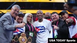Pacquiao vs Ugas in Las Vegas, Aug. 22, 2021.