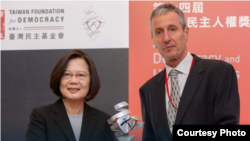 台灣總統蔡英文2019年12月10日出席第14屆亞洲民主人權獎頒獎典禮。 (蔡英文臉書)