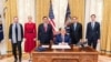 Menteri Koordinator Bidang Kemaritiman dan Investasi Luhut Binsar Pandjaitan dan Duta Besar RI untuk AS Muhammad Lutfi bertemu dengan Presiden Donald Trump, 17 November 2020. (Foto: Courtesy)